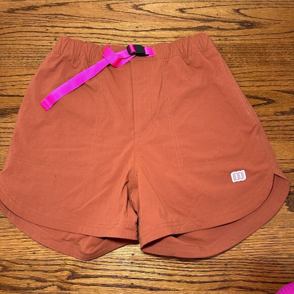 Topo Designs River Shorts Womens Small High Waisted Hiking Outdoor Nylon Brown - Picture 2 of 8